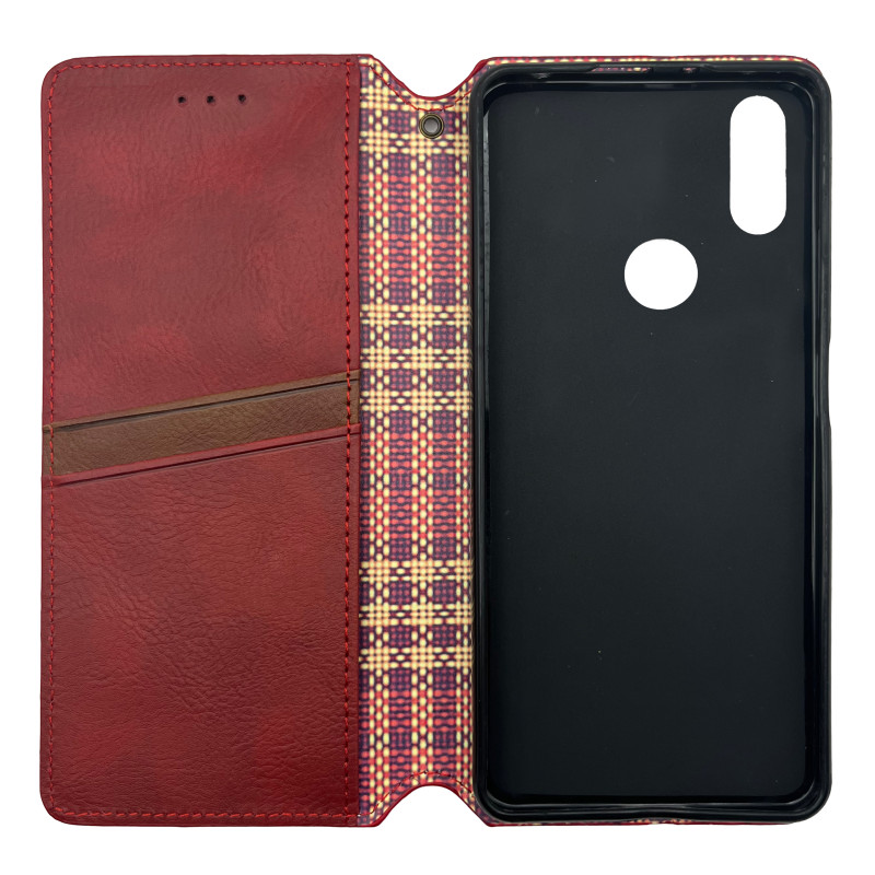 Чехол книжка кожаный Cubic Xiaomi Redmi 7 Красный