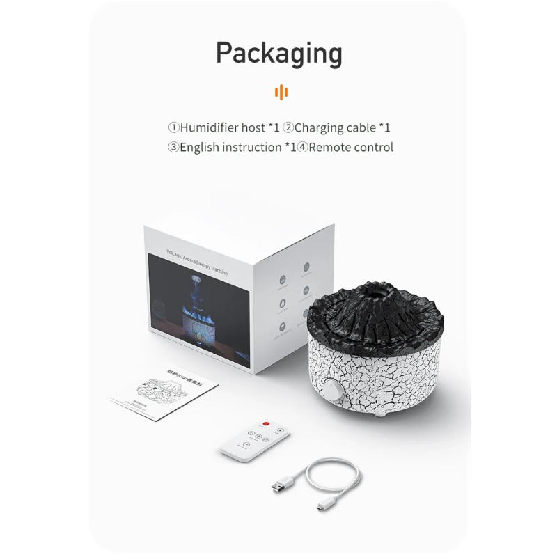 Увлажнитель воздуха Аромадиффузор Volcano Lava white