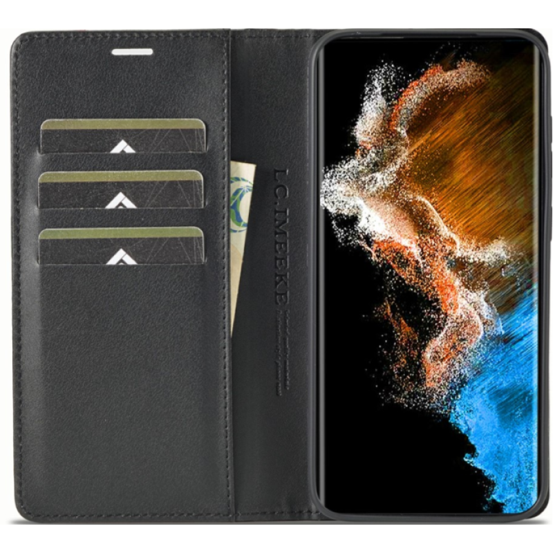 Чехол книжка LC.IMEEKE Carbon Samsung A53 5G черный