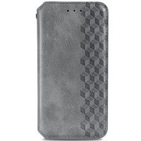 Чехол книжка кожаный Cubic Xiaomi Redmi Note 12S серый