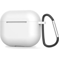 Чехол футляр для наушников AirPods 3 с микрофиброй  White