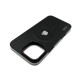 Чехол Leather Style with Logo and Magsafe iPhone 12 Pro Max Черный