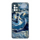 Чехол накладка Marble Glass Samsung A51 Графитовый