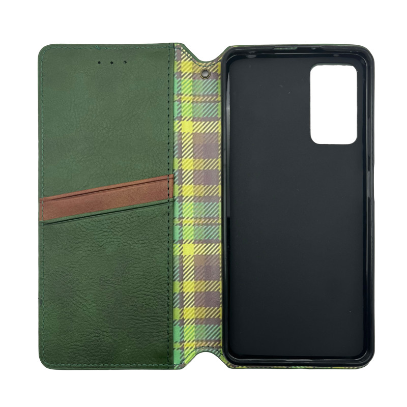 Чехол книжка кожаный Cubic Xiaomi Redmi Note 11 Pro / Note 12 Pro 4G / Poco X4 Pro NFC зеленый