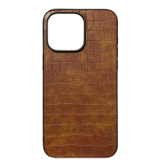 Чехол накладка AIORIA Crocodile Texture iPhone 13 Pro Светло-коричневый