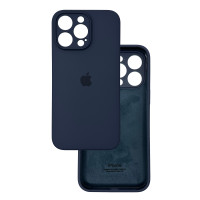 Чохол Silicone Case Camera Protective iPhone 15 Pro Темно-синій (Midnight blue)
