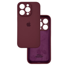 Чехол Silicone Case Camera Protective iPhone 13 Pro Бордовый (Plum)