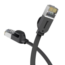 Патч корд (сетевой кабель) Baseus PCWL-D01 High Speed Six types of RJ45 Gigabit flat cable 5 m Black