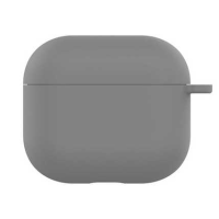 Чохол футляр для навушників AirPods 3 з мікрофіброю Сірий