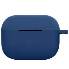 Чехол футляр для наушников AirPods 3 с микрофиброй Темно-синий