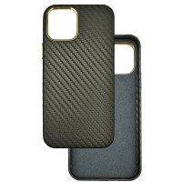 Чохол накладка Carbon Metal Frame iPhone 13 / 14 сірий