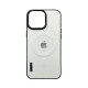 Чехол Leather Style with Logo and Magsafe iPhone 16 Pro Max Белый